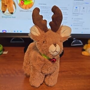 The Bearington Collection Jolly Reindeer Plush Childs Stuffed Animal NEW